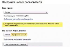 Hvordan sette opp Yandex Direct?